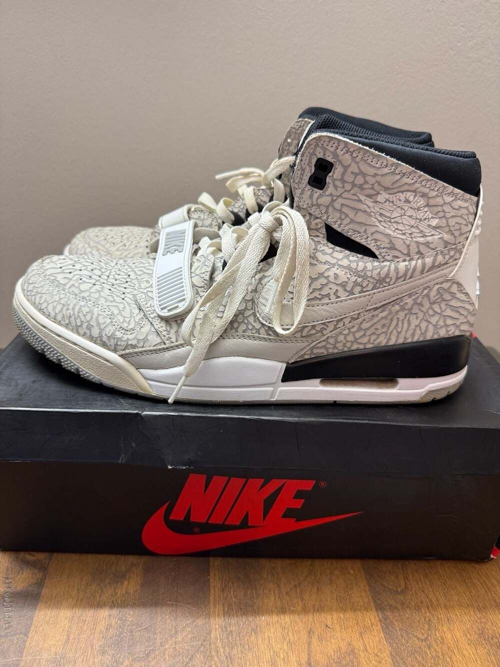 Nike Air Jordan Legacy 312 Elephant Print Grey White Black